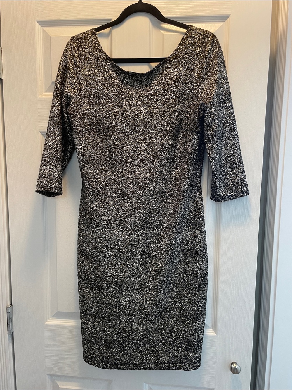 Frank Lyman Design Black & White Tweed Sheath Dress
